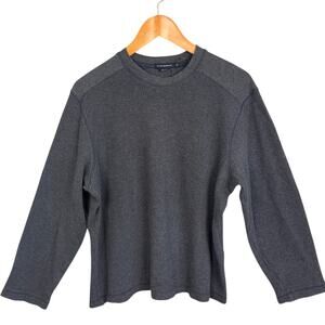 Club Monaco Women's Gray Ribbed Crew Neck Sweater Sweatshirt Size S